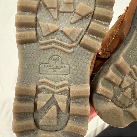 Zara Baby Lace Up Brown Boots - Size 21 (5.5) - Picture 9 of 9